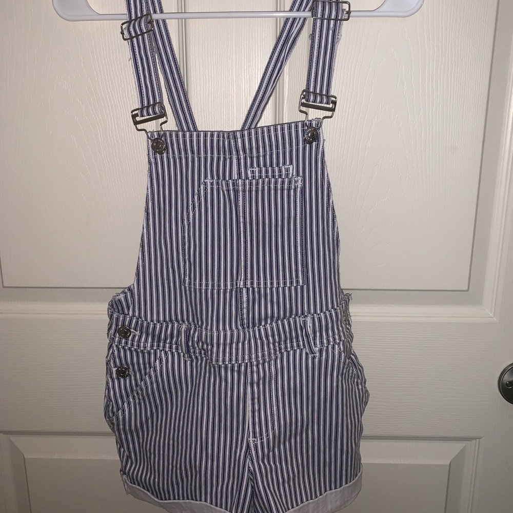 Blue Striped Overalls NWOT RUE21